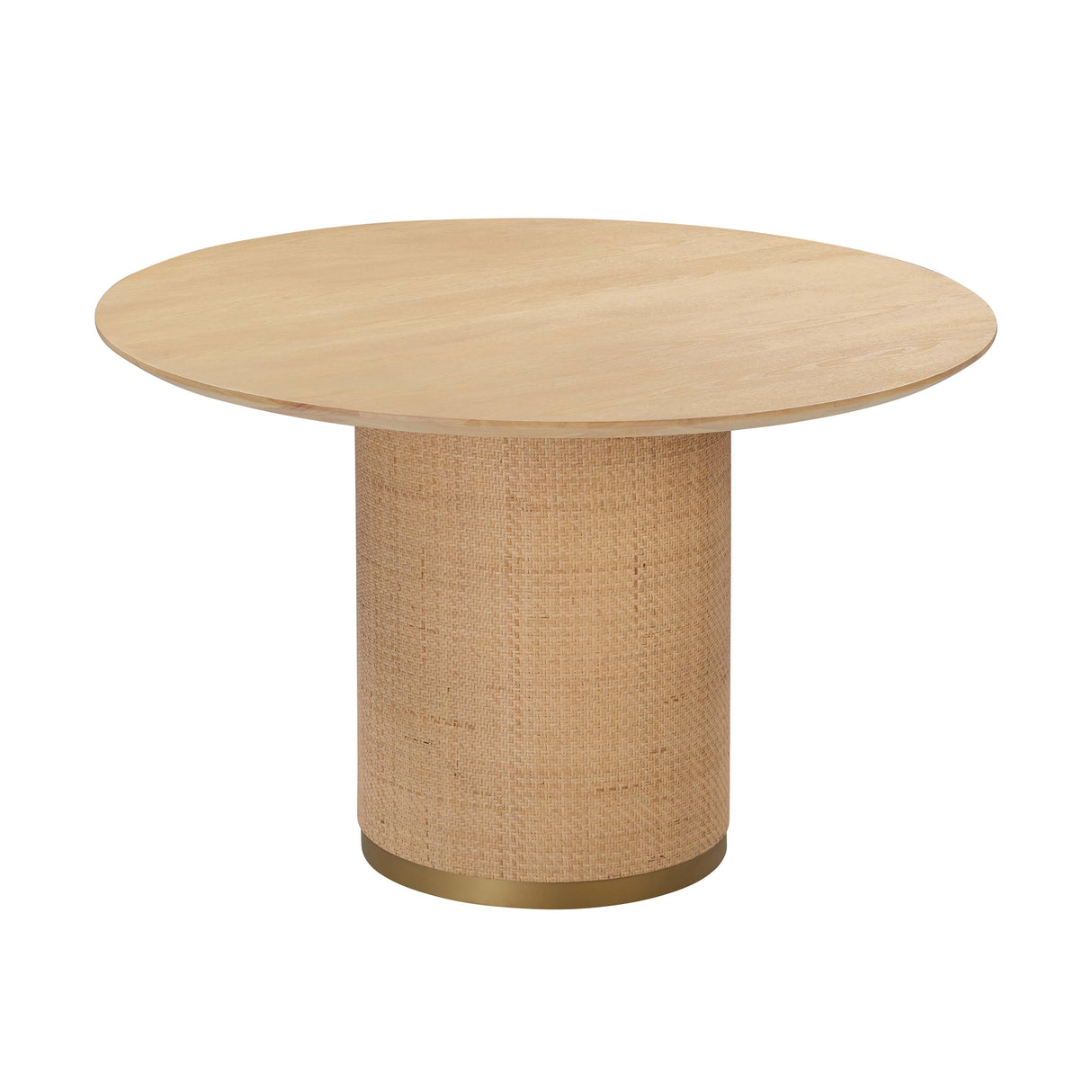 Akiba Natural Ash & Rattan 47" Round Dining Table by TOV Furniture at Eve Furniture