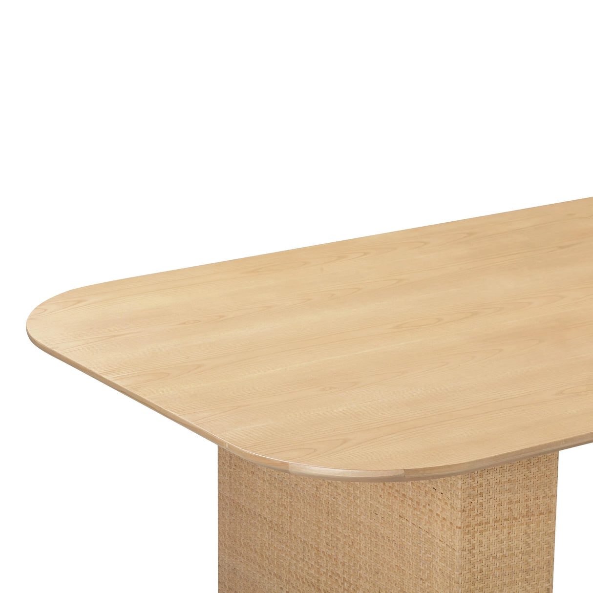Akiba Natural Ash & Rattan 96" Rectangular Dining Table by TOV Furniture at Eve Furniture