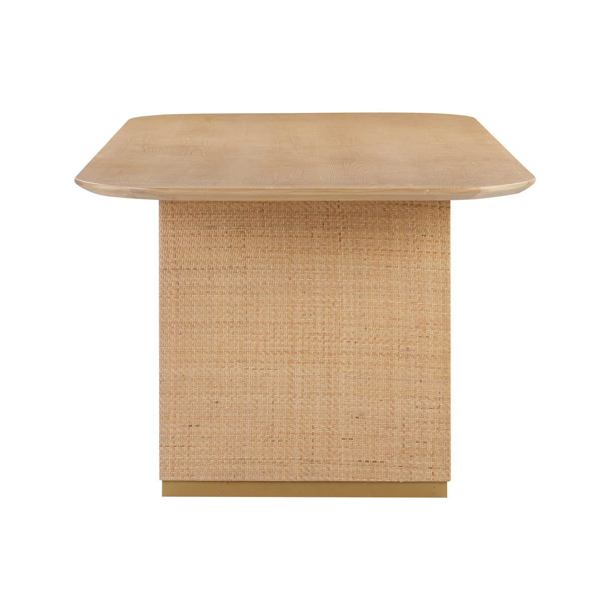 Akiba Natural Ash & Rattan 96" Rectangular Dining Table by TOV Furniture at Eve Furniture