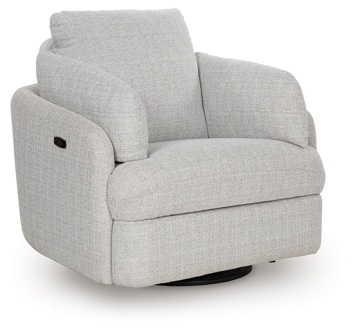 Alainmont Stone Swivel Power Recliner by ASHLEY FURNITURE at Eve Furniture