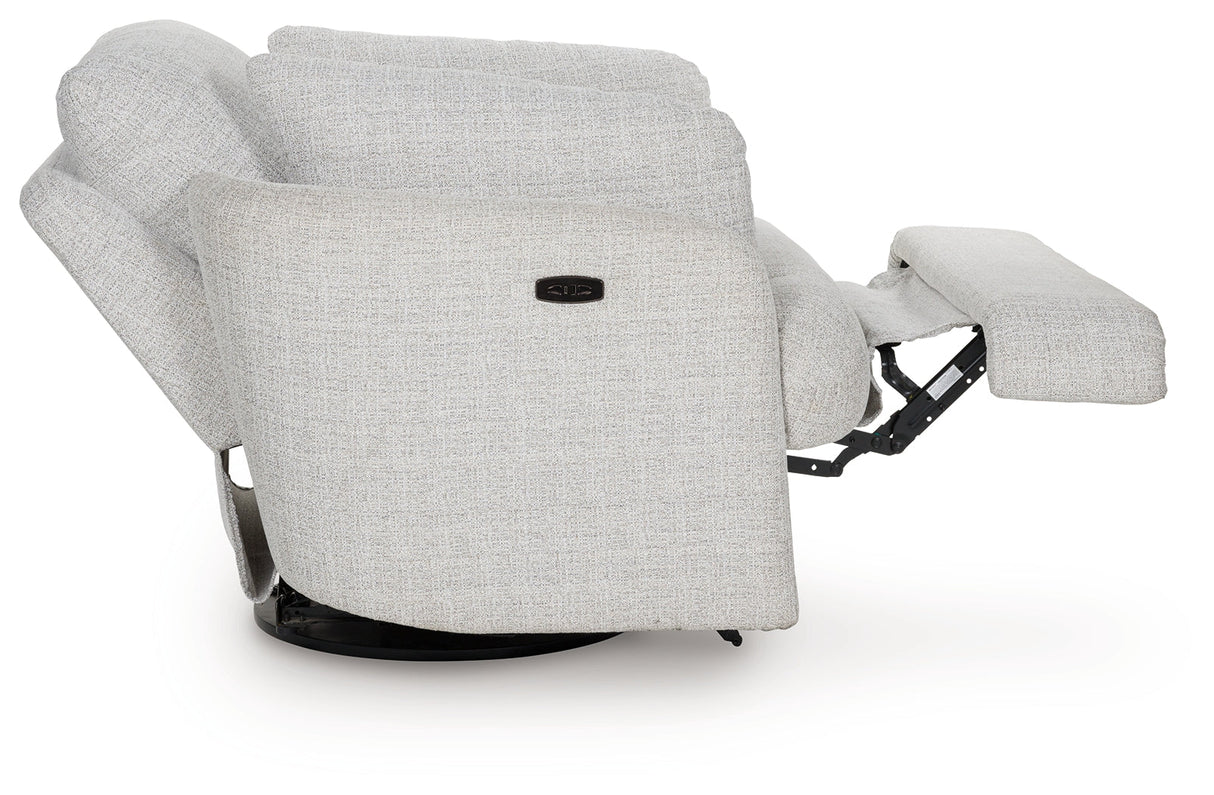 Alainmont Stone Swivel Power Recliner by ASHLEY FURNITURE at Eve Furniture