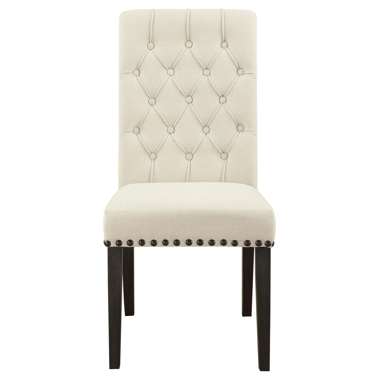 Alana Beige and Smokey Black Upholstered Side Chairs, Set of 2 by Coaster at Eve Furniture
