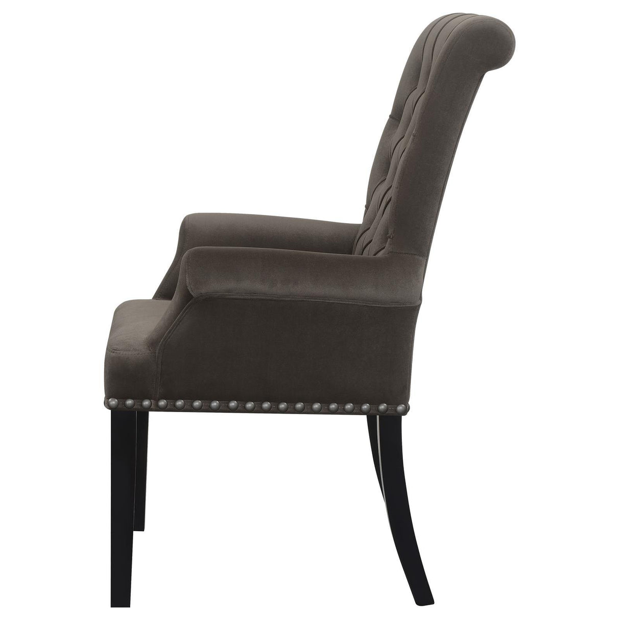 Alana Upholstered Tufted Arm Chair with Nailhead Trim by Coaster at Eve Furniture