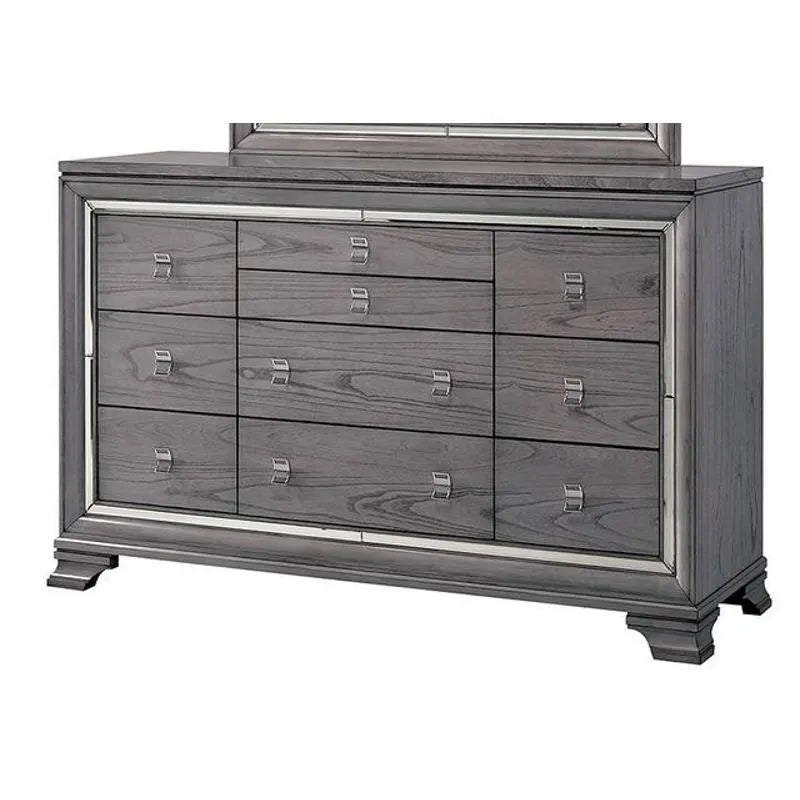 Alanis Light Gray 4-Piece Queen Bedroom Set by Furniture of America at Eve Furniture