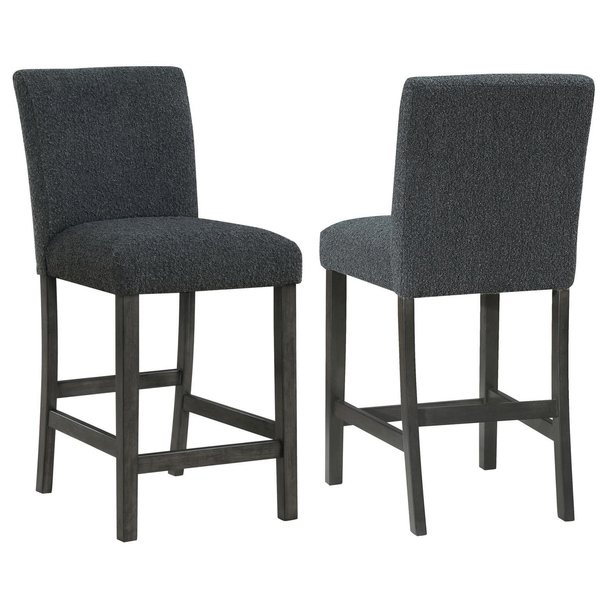 Alba Boucle Upholstered Counter Height Dining Chair Black and Charcoal Grey (Set of 2) by Coaster at Eve Furniture