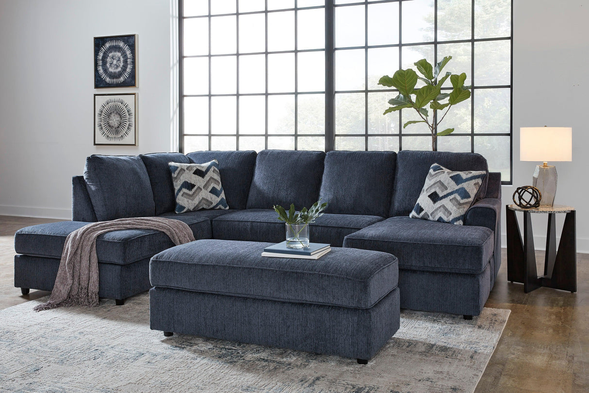 Albar Place Cobalt 2-Piece Left Arm Facing Chaise Sectional by Ashley at Eve Furniture
