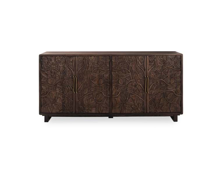 Albero Brown Solid Wood 4-Door Buffet by Classic Home at Eve Furniture