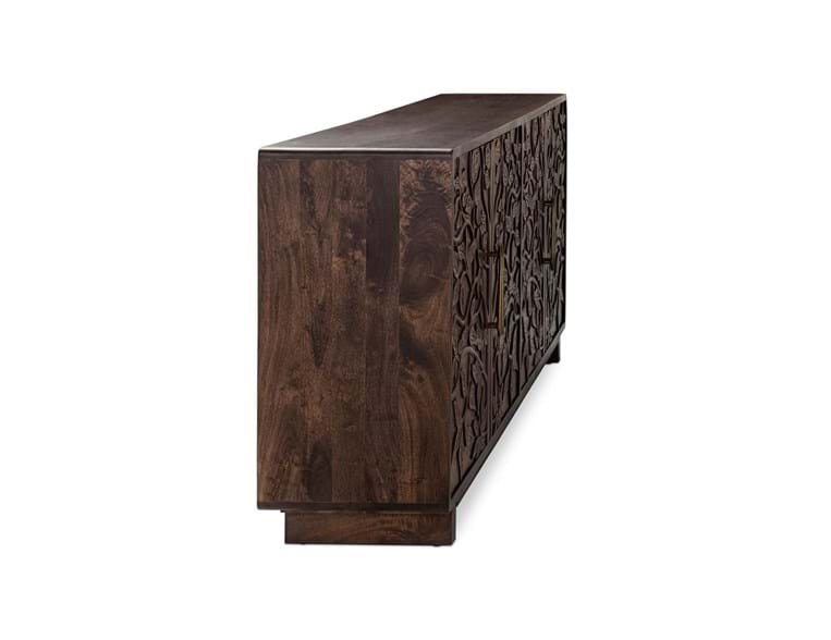 Albero Brown Solid Wood 4-Door Buffet by Classic Home at Eve Furniture