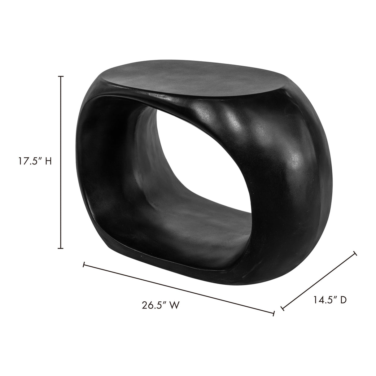 Albers Black Outdoor Stool by Moe's Home at Eve Furniture