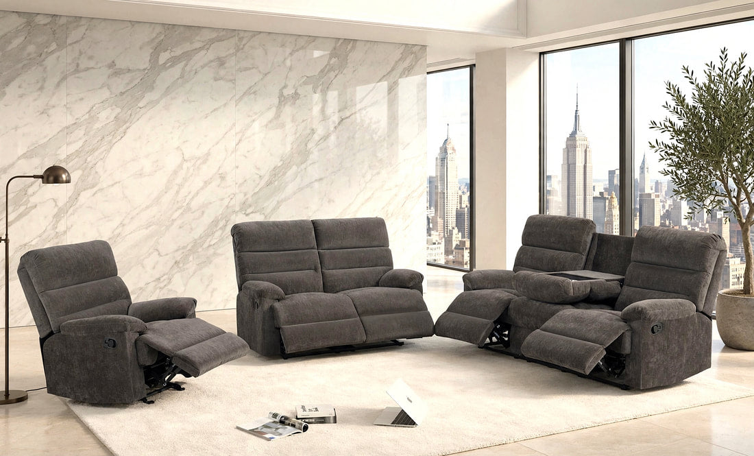 Albert Brown Performance Fabric Reclining Living Room Set by Happy Homes at Eve Furniture