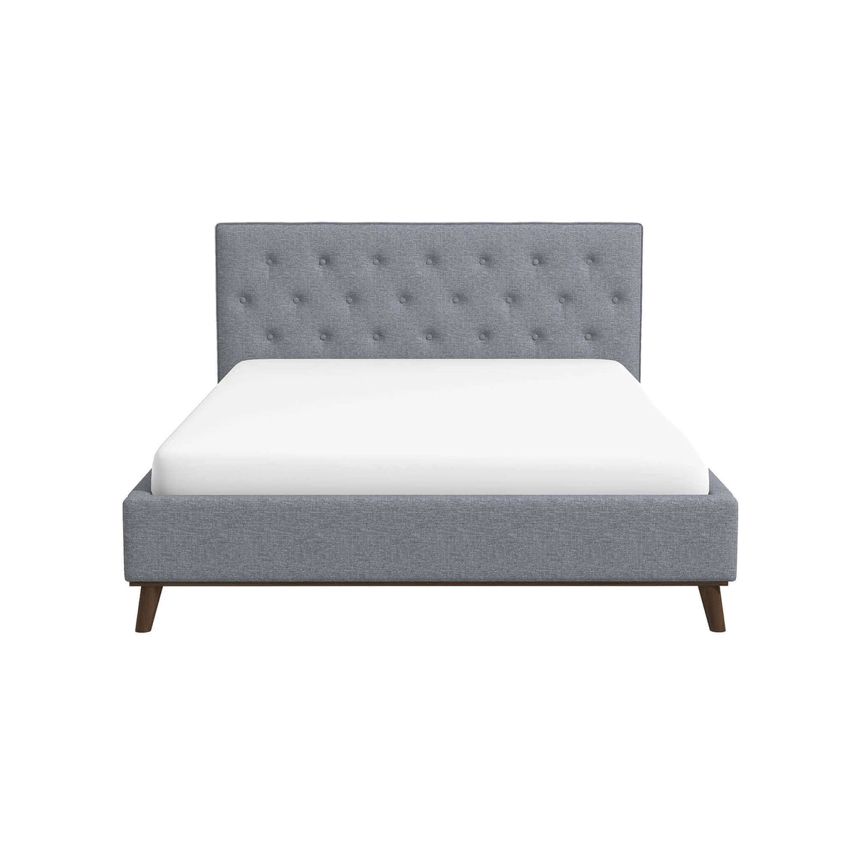 Graceville King Platform Bed Light Grey Linen by Ashcroft Imports at Eve Furniture
