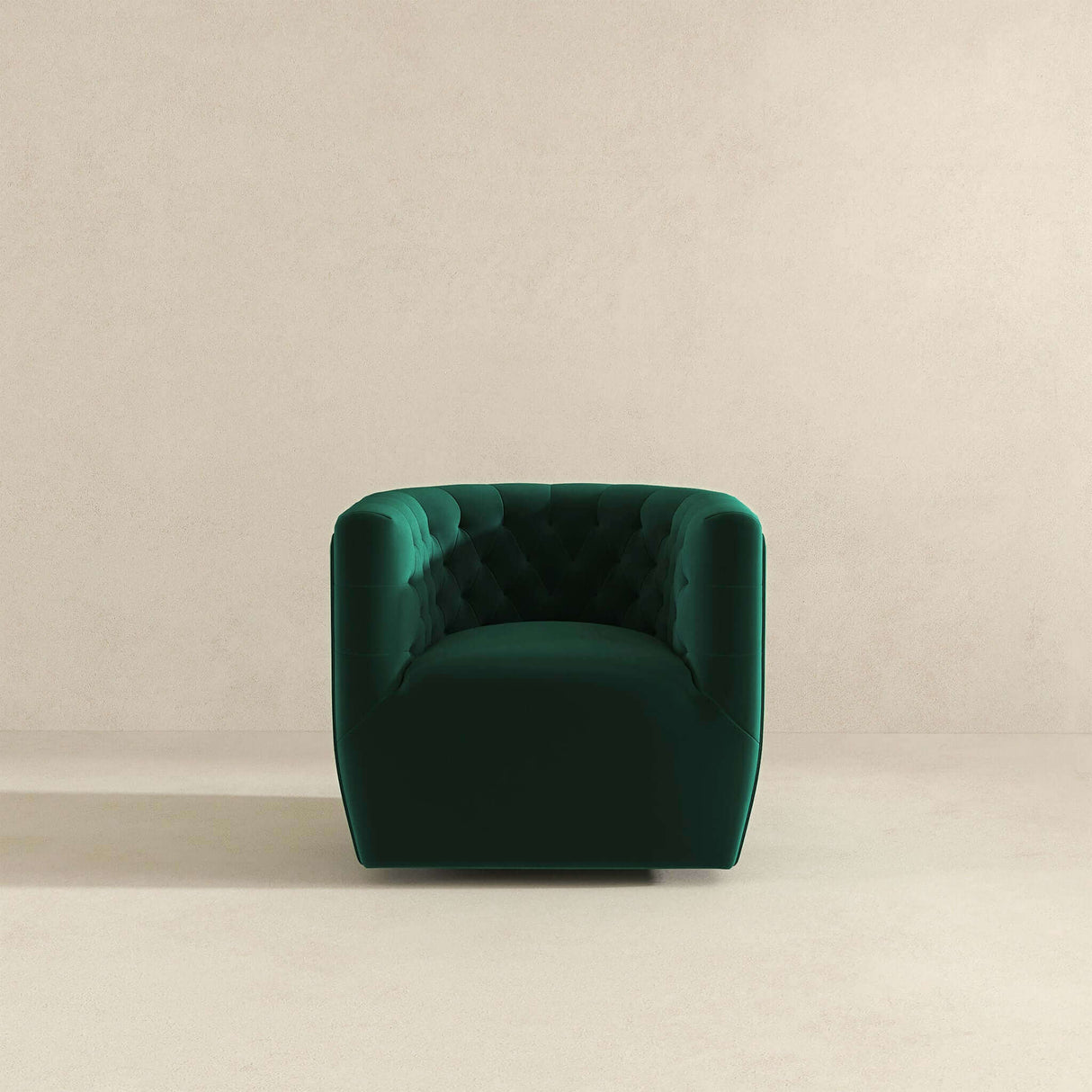 Delaney Green Velvet Swivel Chair by Ashcroft Imports at Eve Furniture