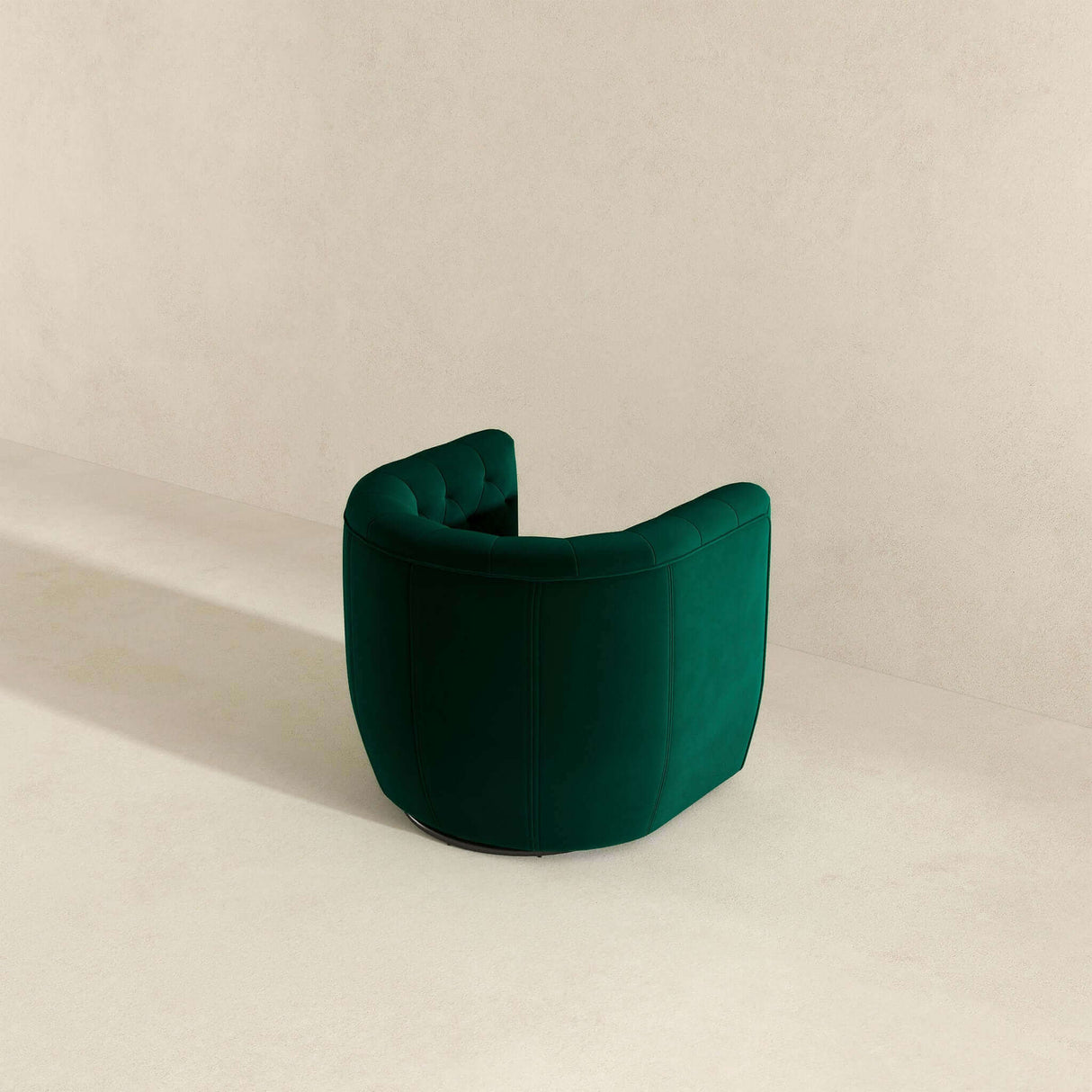 Delaney Green Velvet Swivel Chair by Ashcroft Imports at Eve Furniture