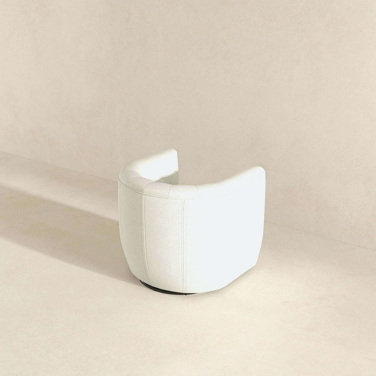 Delaney Cream Boucle Swivel Chair by Ashcroft Imports at Eve Furniture