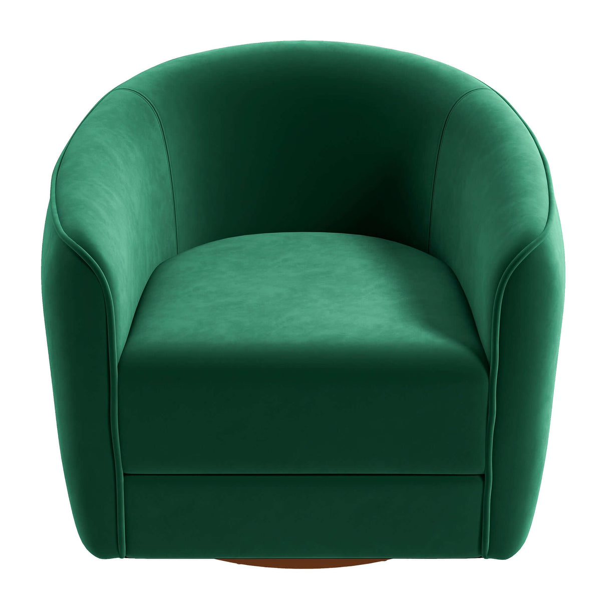 Elise Mid Century Modern Dark Green Velvet Swivel Chair by Ashcroft Imports at Eve Furniture