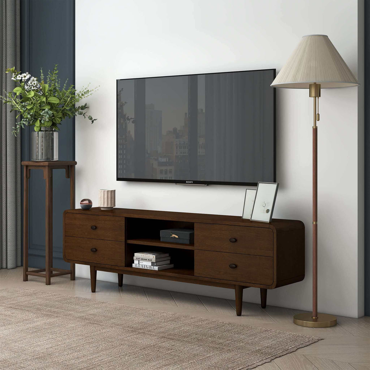Alexa Mid Century Modern Style TV Stand by Ashcroft Imports at Eve Furniture