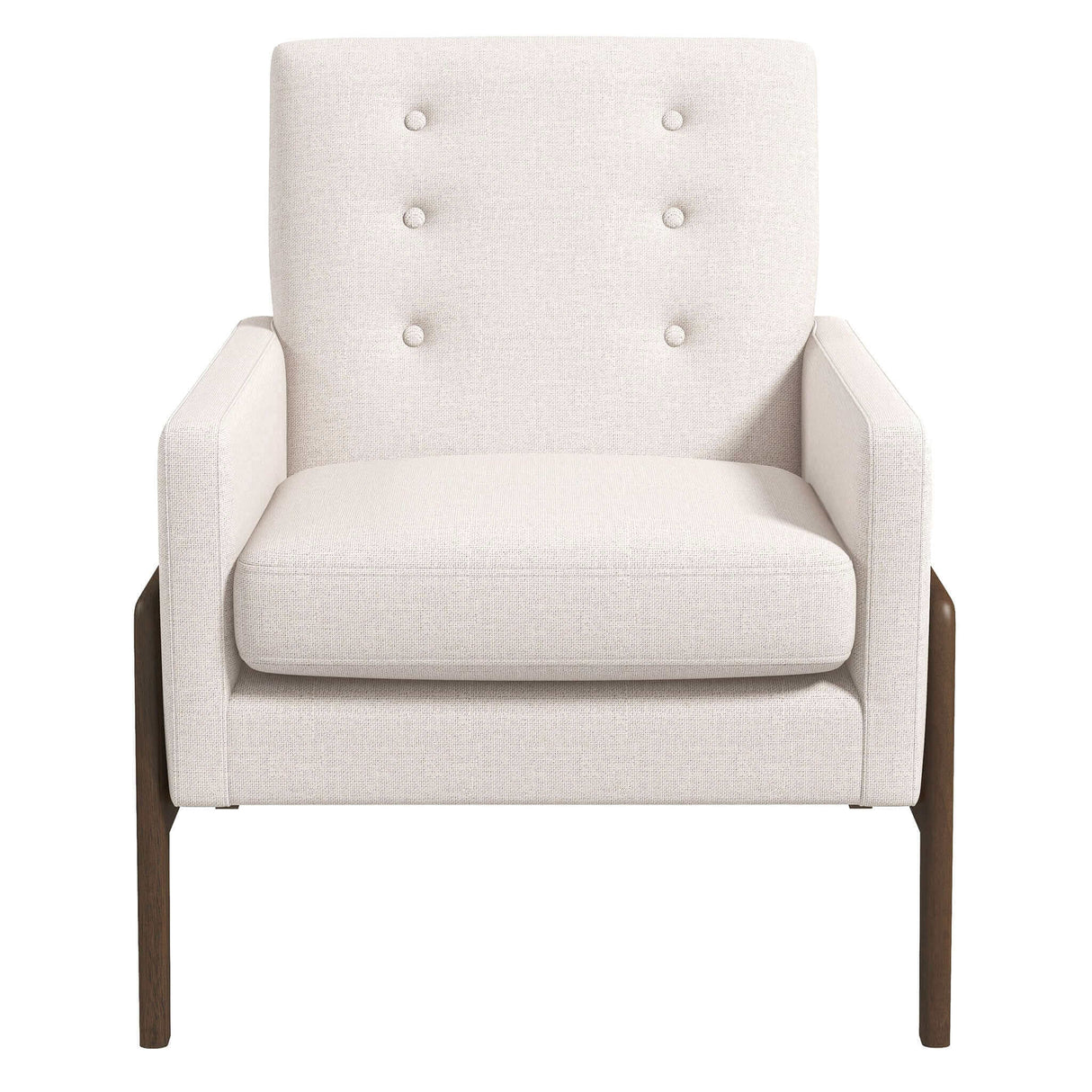 Cole Solid Wood Beige Velvet Lounge Chair by Ashcroft Imports at Eve Furniture