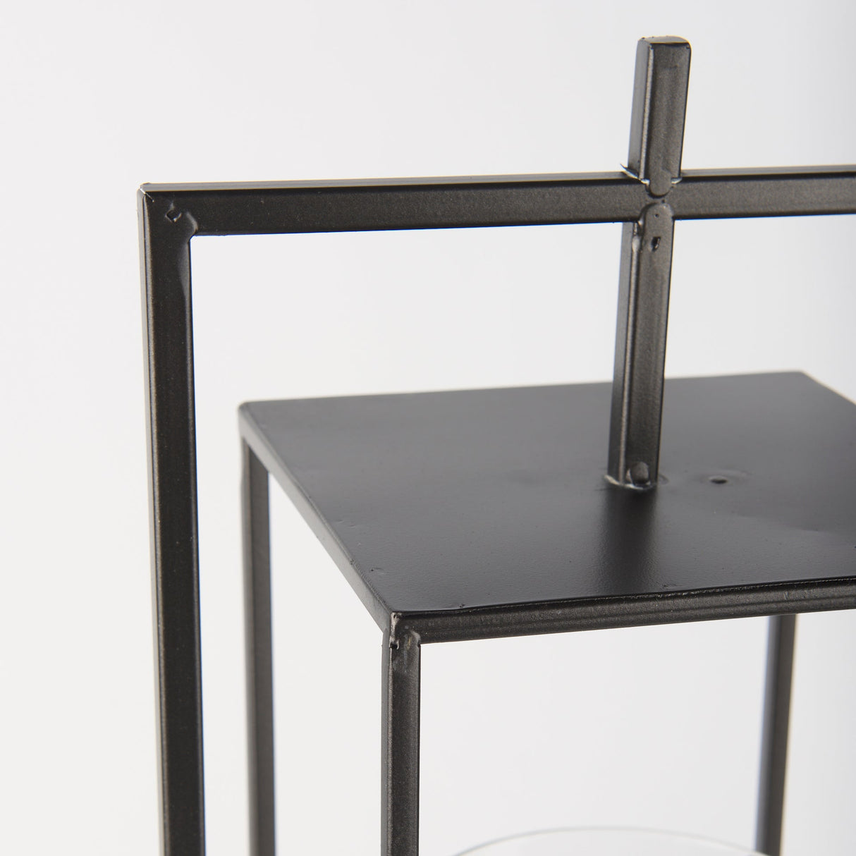 Albus I Large Black Metal Rectangular Table Candle Holder by Mercana at Eve Furniture