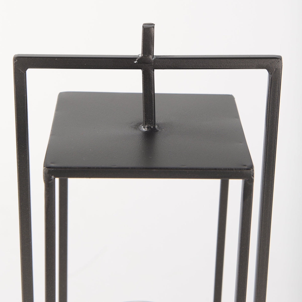 Albus II Small Black Metal Rectangular Table Candle Holder by Mercana at Eve Furniture