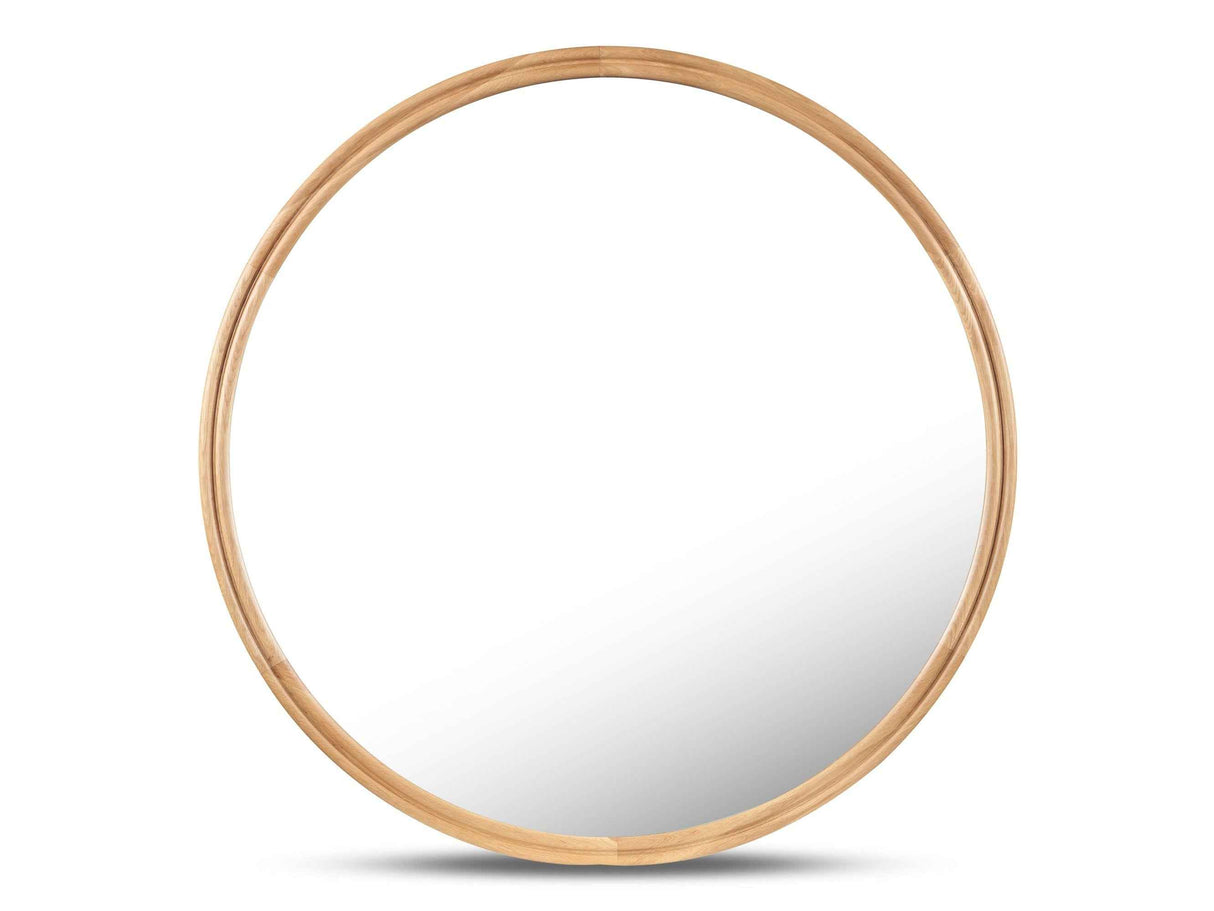 Alcott Oak Round Small Mirror