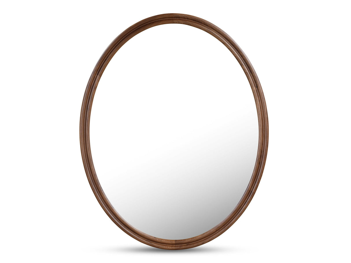Alcott Walnut Oval Mirror by MOES at Eve Furniture