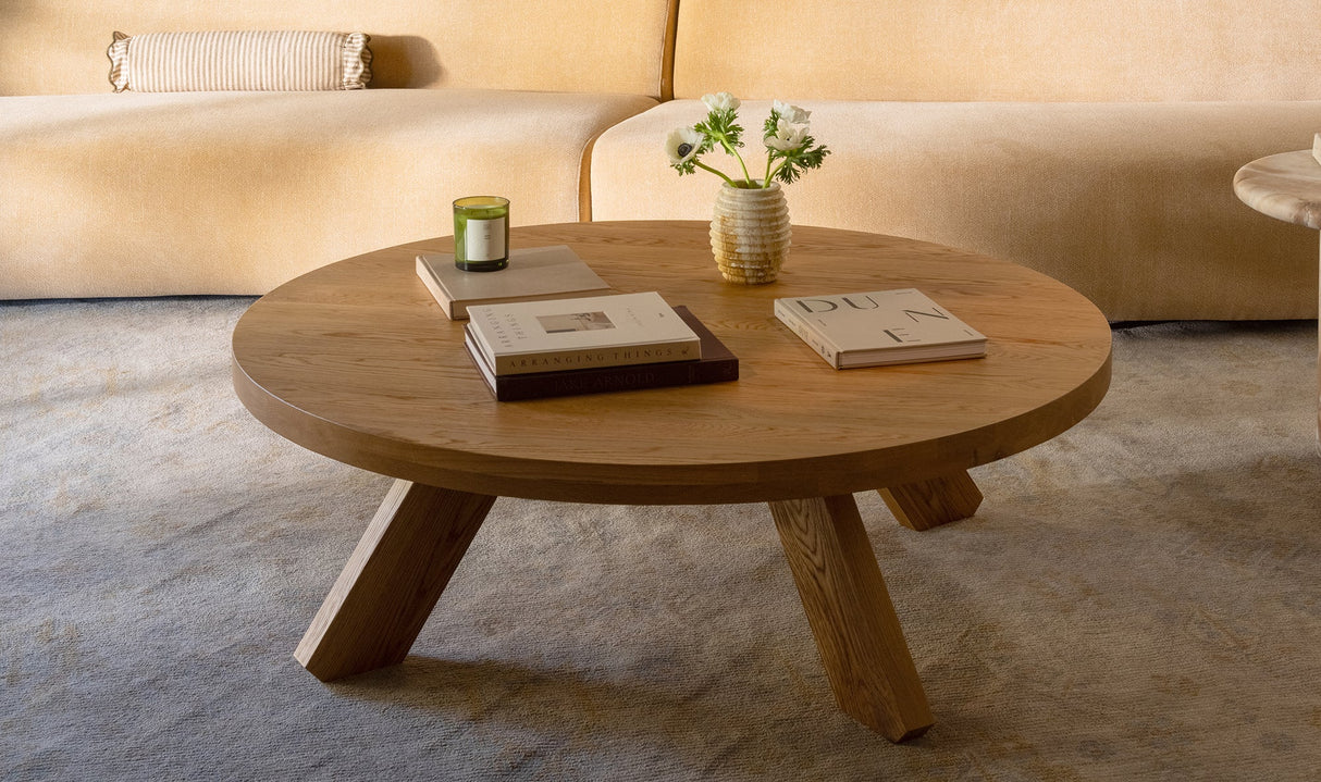 Alden Coffee Table Natural Oak by Moe's Home at Eve Furniture