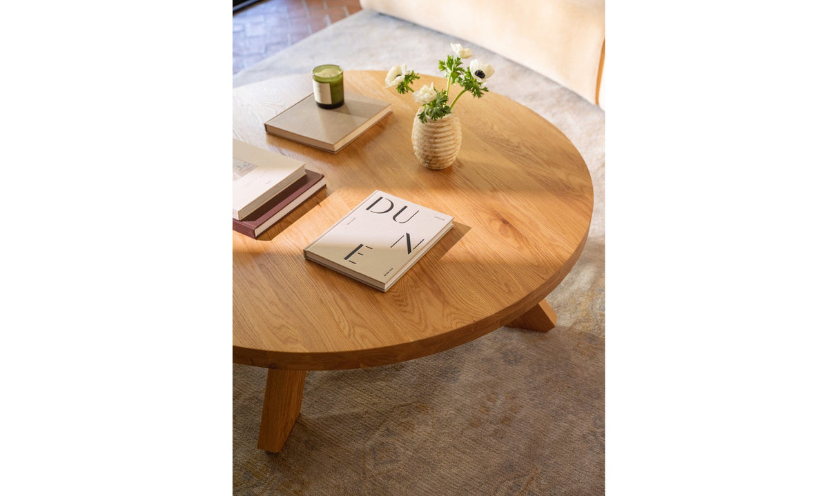 Alden Coffee Table Natural Oak by Moe's Home at Eve Furniture