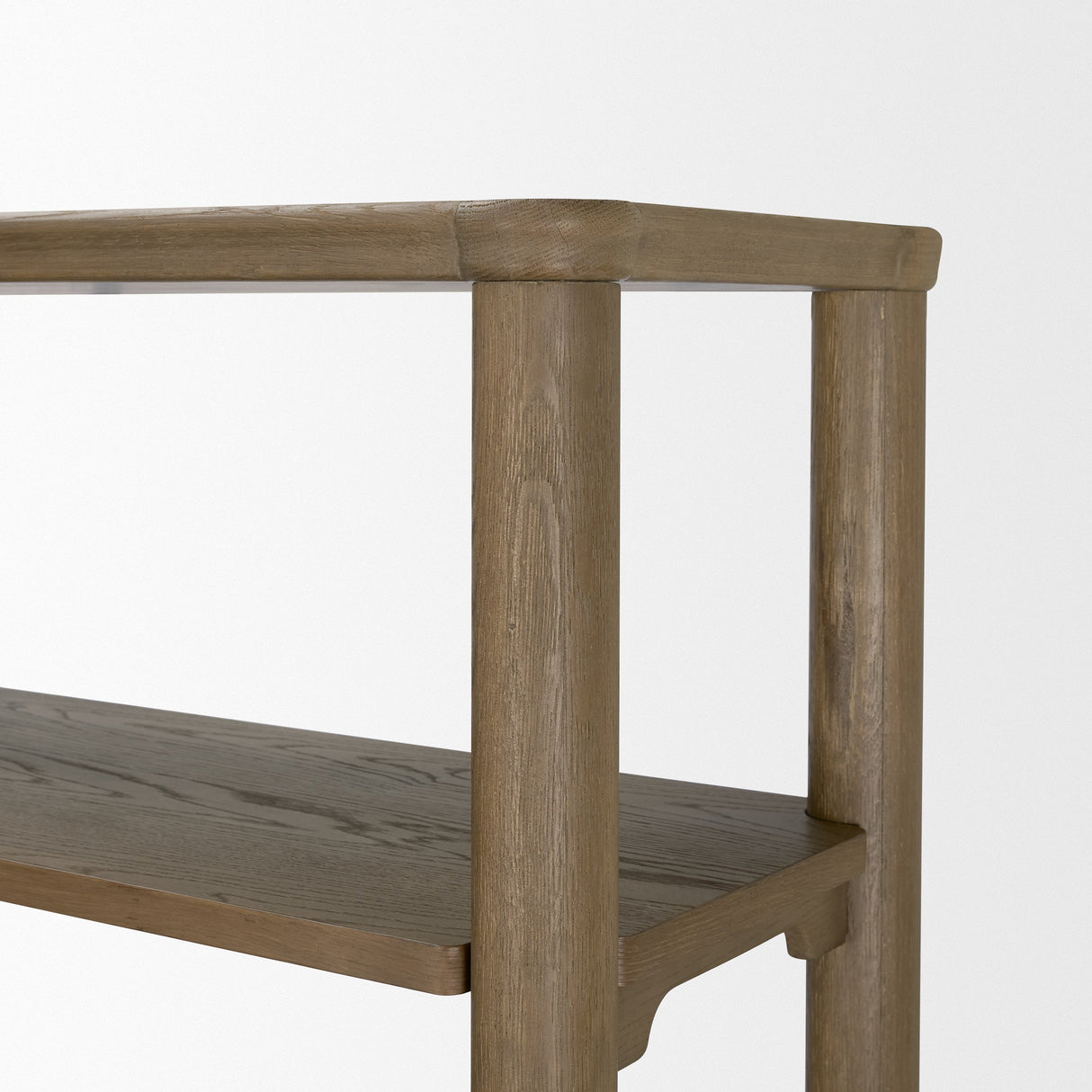 Alden Medium Brown Wood Open Shelving Unit by Mercana at Eve Furniture