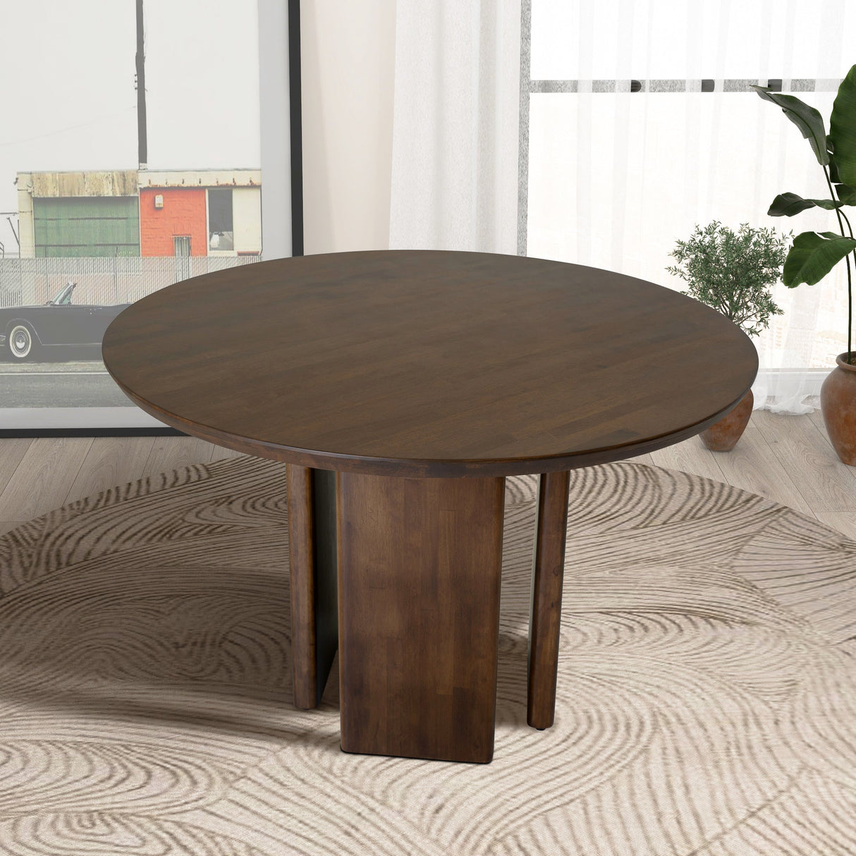 Alden Round Walnut Dining Table by Ashcroft Furniture at Eve Furniture