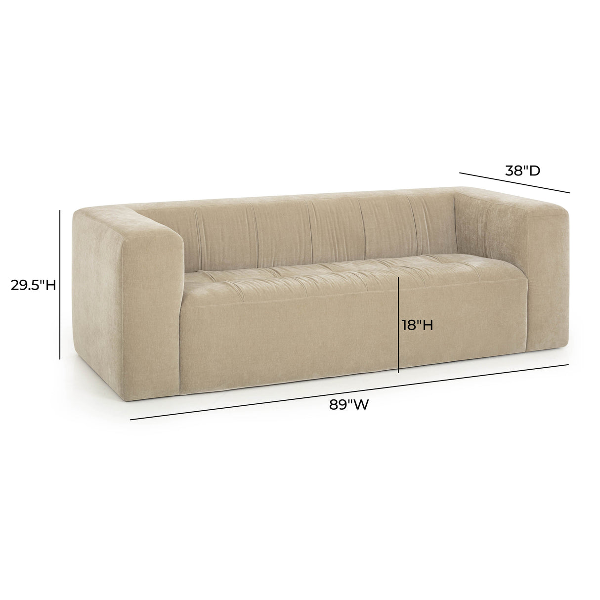 Alder 89" Upcycled Chenille Sofa by TOV Furniture at Eve Furniture