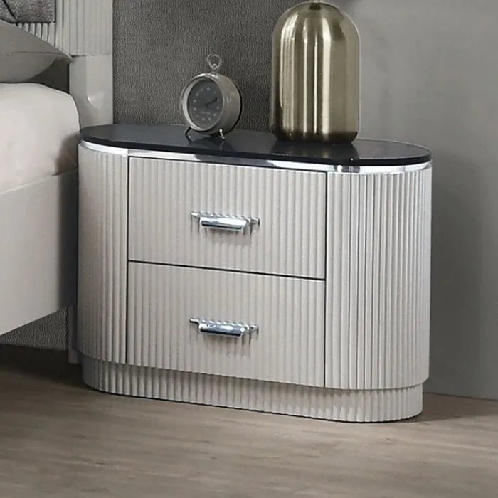 Aldgate Light Gray 4-Piece Queen Bedroom Set by Furniture of America at Eve Furniture