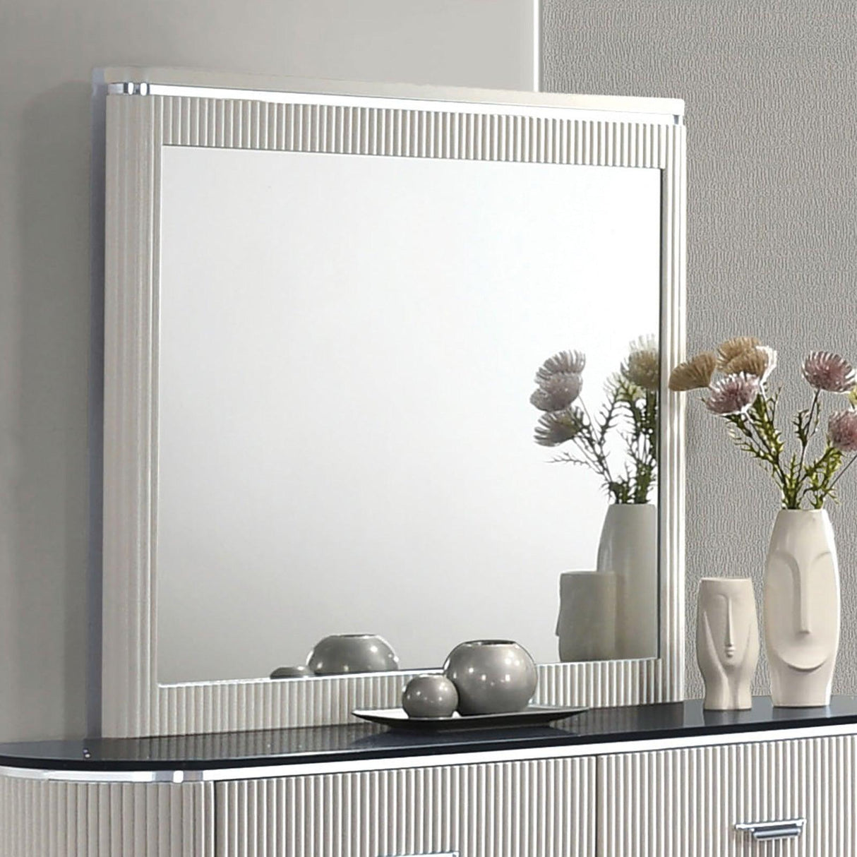 Aldgate Light Gray Mirror by Furniture of America at Eve Furniture