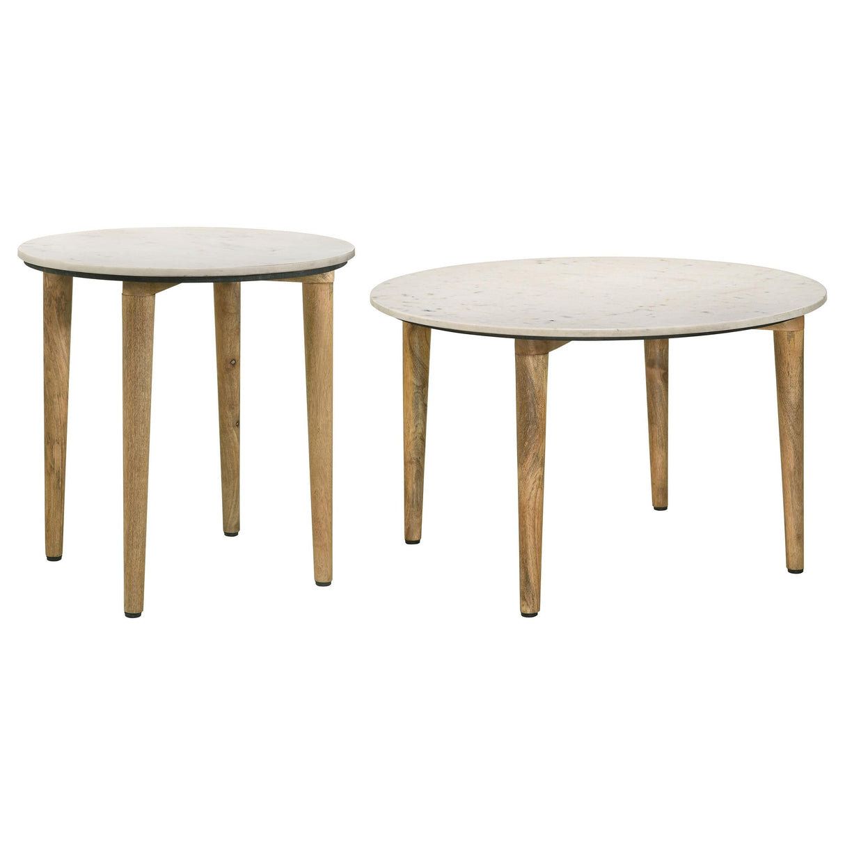 Aldis White and Brown 2-Piece Coffee and End Table Set by Coaster at Eve Furniture