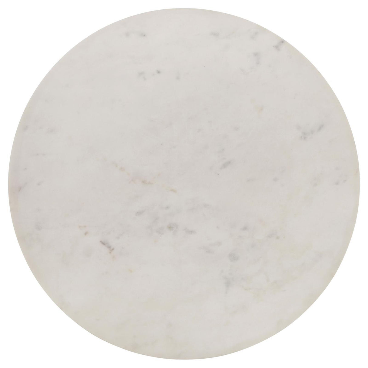Aldis White and Natural Round Marble Top End Table by Coaster at Eve Furniture