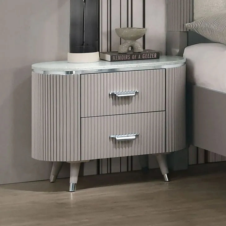 Aldridge Light Gray 5-Piece Queen Bedroom Set by Furniture of America at Eve Furniture
