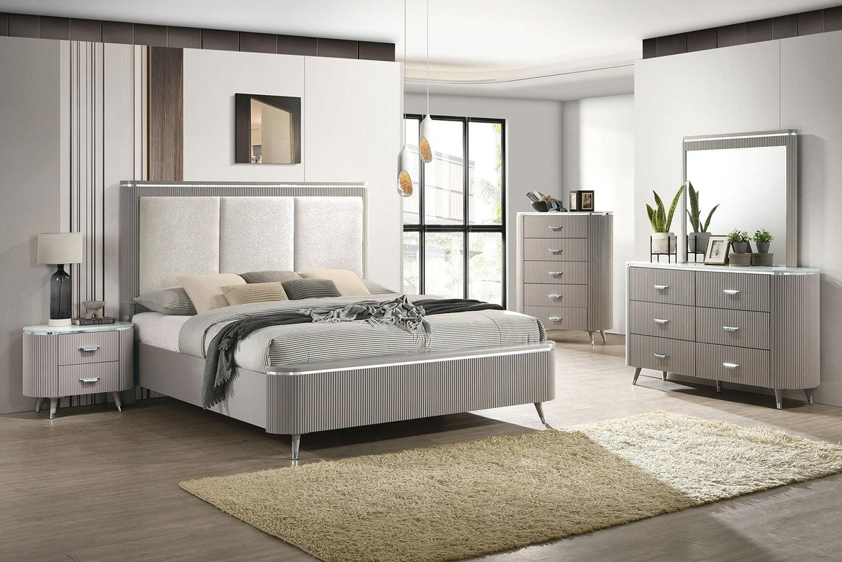 Aldridge Light Gray Mirror by Furniture of America at Eve Furniture