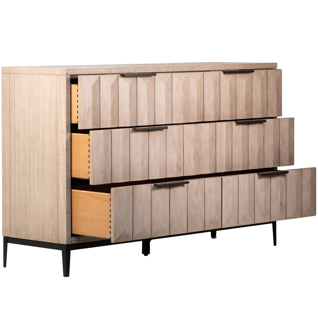 Aldwell Dresser, Light Grey Wash by Dovetail at Eve Furniture