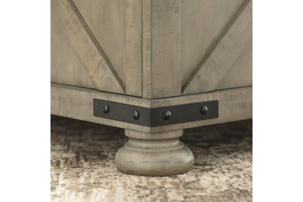 Aldwin Gray Coffee Table With Storage by Ashley at Eve Furniture