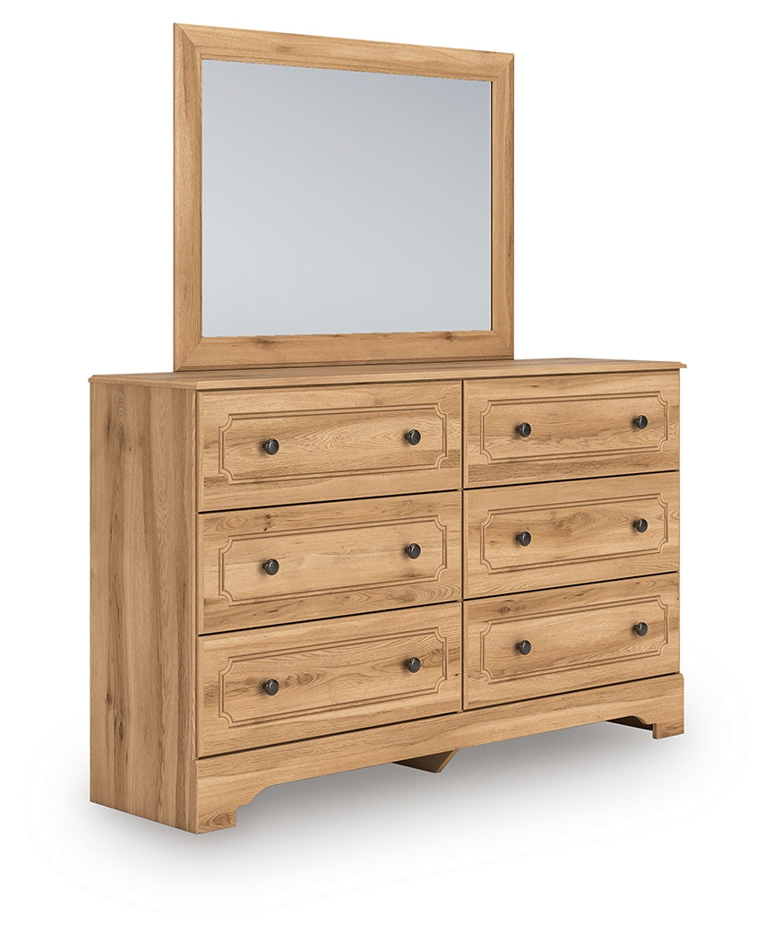 Aleaport Warm Brown Dresser and Mirror by Ashley at Eve Furniture