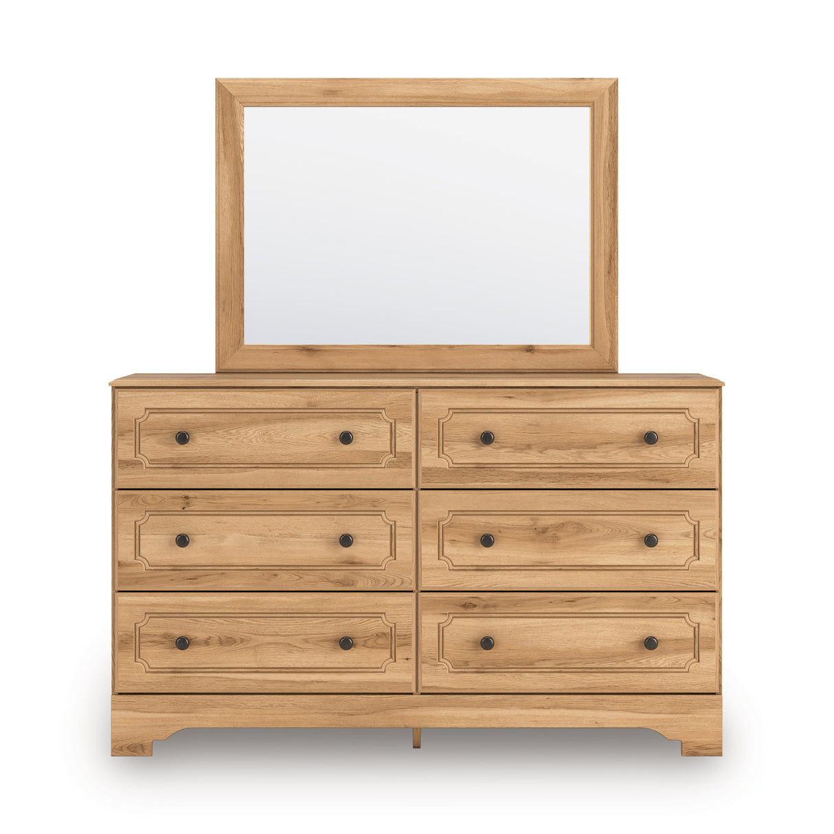 Aleaport Warm Brown Dresser and Mirror by Ashley at Eve Furniture