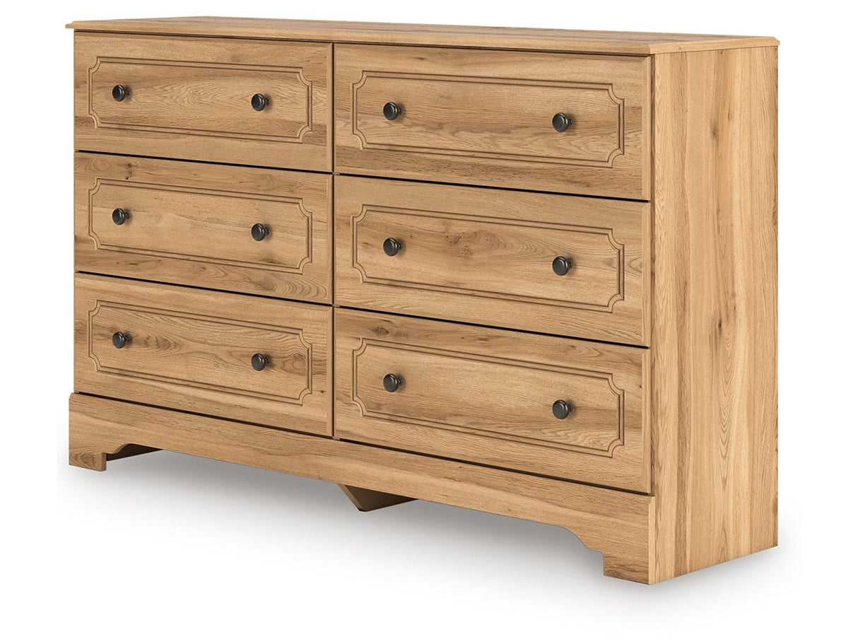 Aleaport Warm Brown Six Drawer Dresser by Ashley at Eve Furniture