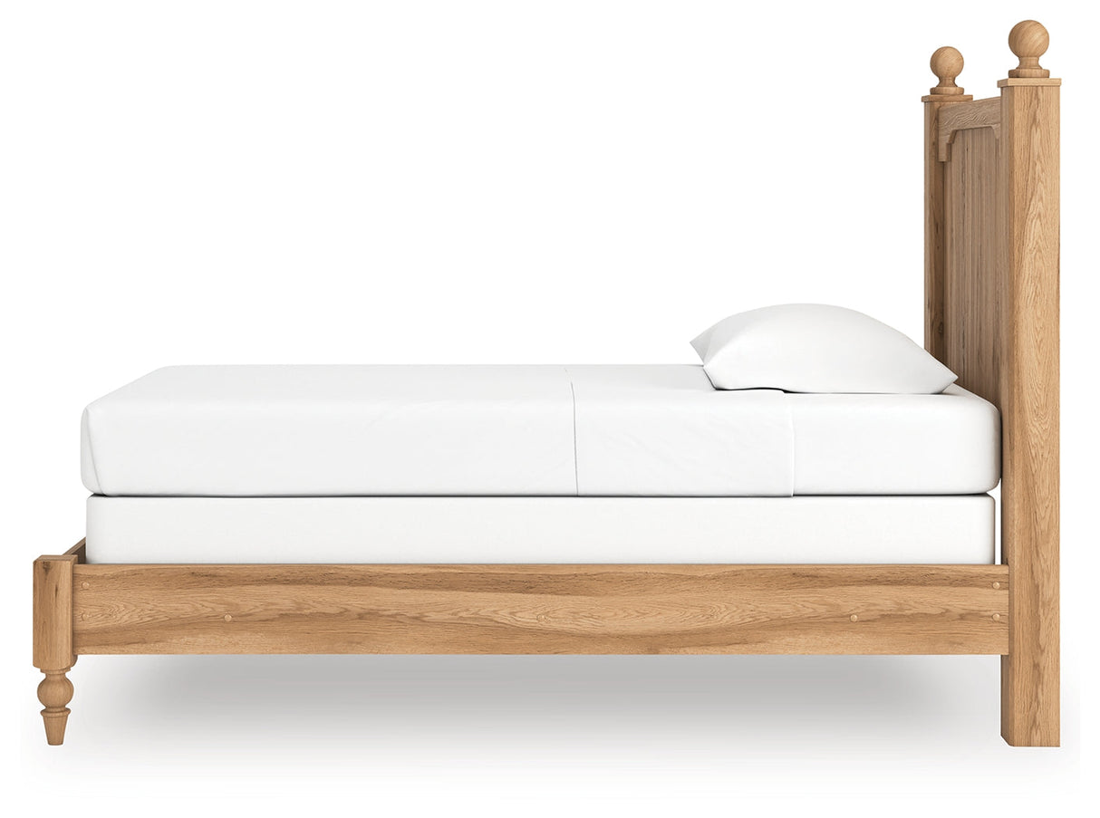 Aleaport Warm Brown Twin Panel Bed by Ashley at Eve Furniture