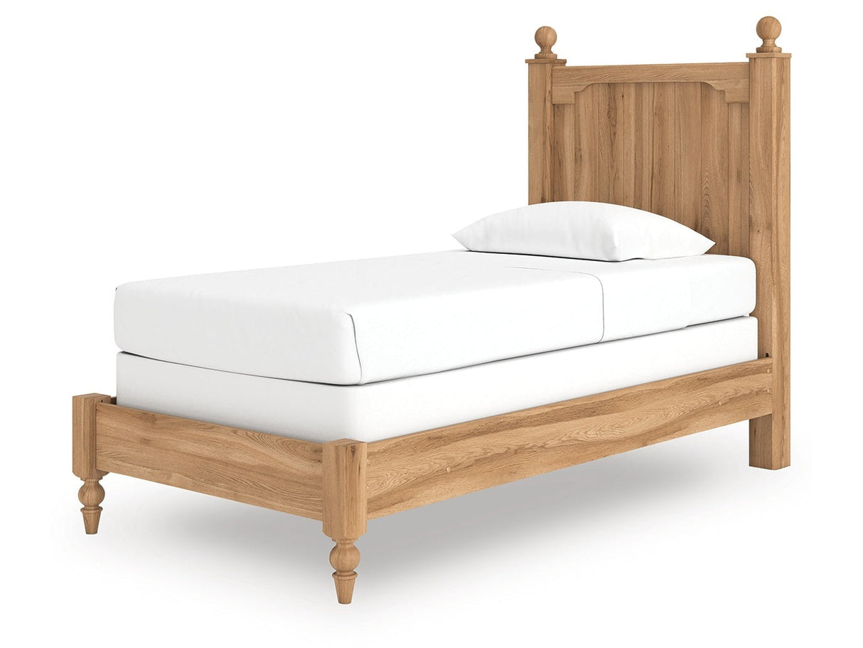 Aleaport Warm Brown Twin Panel Bed by Ashley at Eve Furniture