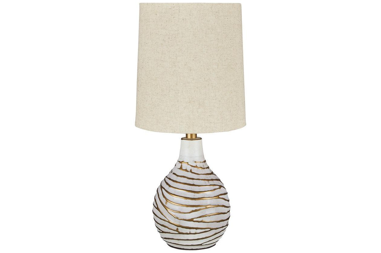 Aleela White/Gold Finish Table Lamp by Ashley at Eve Furniture