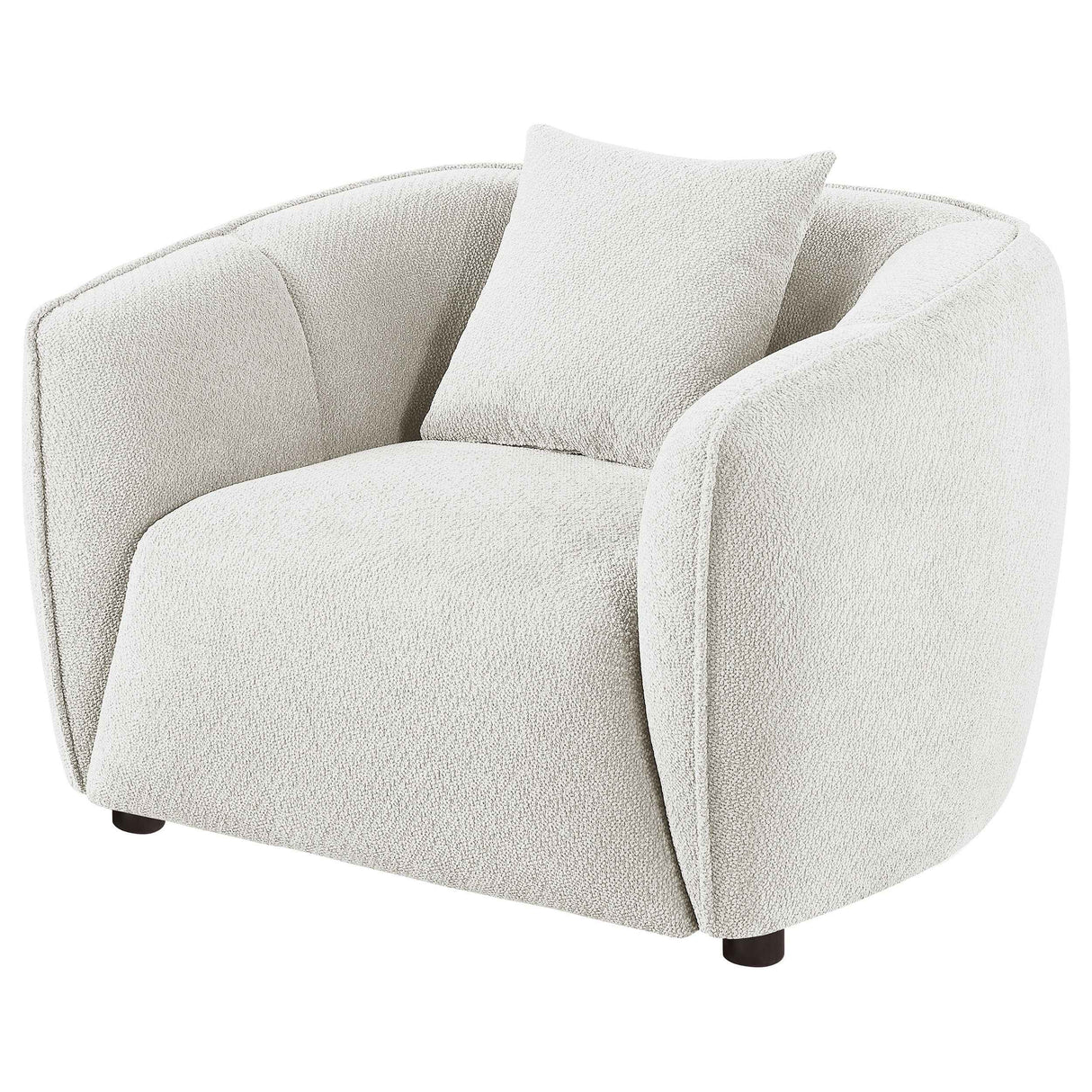 Aleisha Ivory Chenille Upholstered Accent Chair by Coaster at Eve Furniture