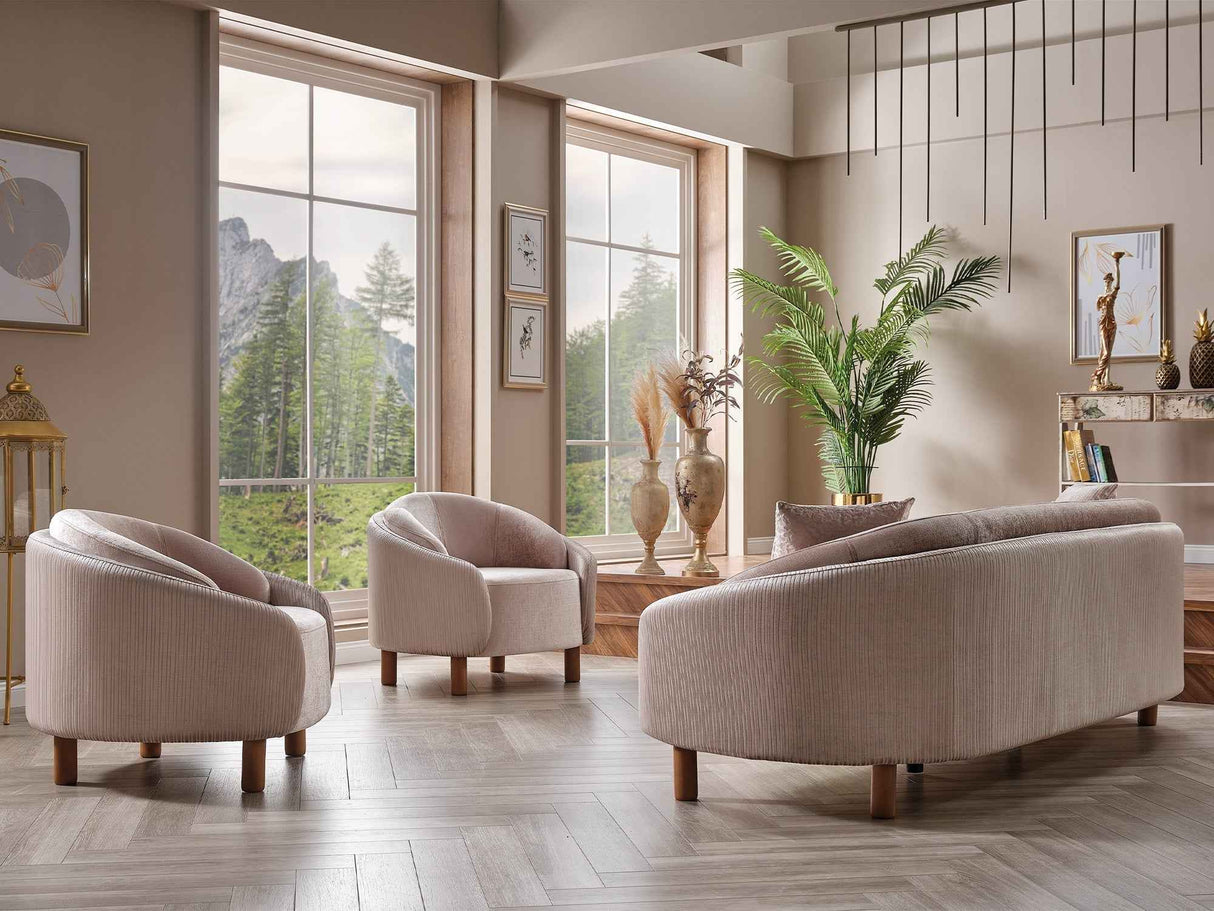 Alessa Cream Chair by Furnia at Eve Furniture