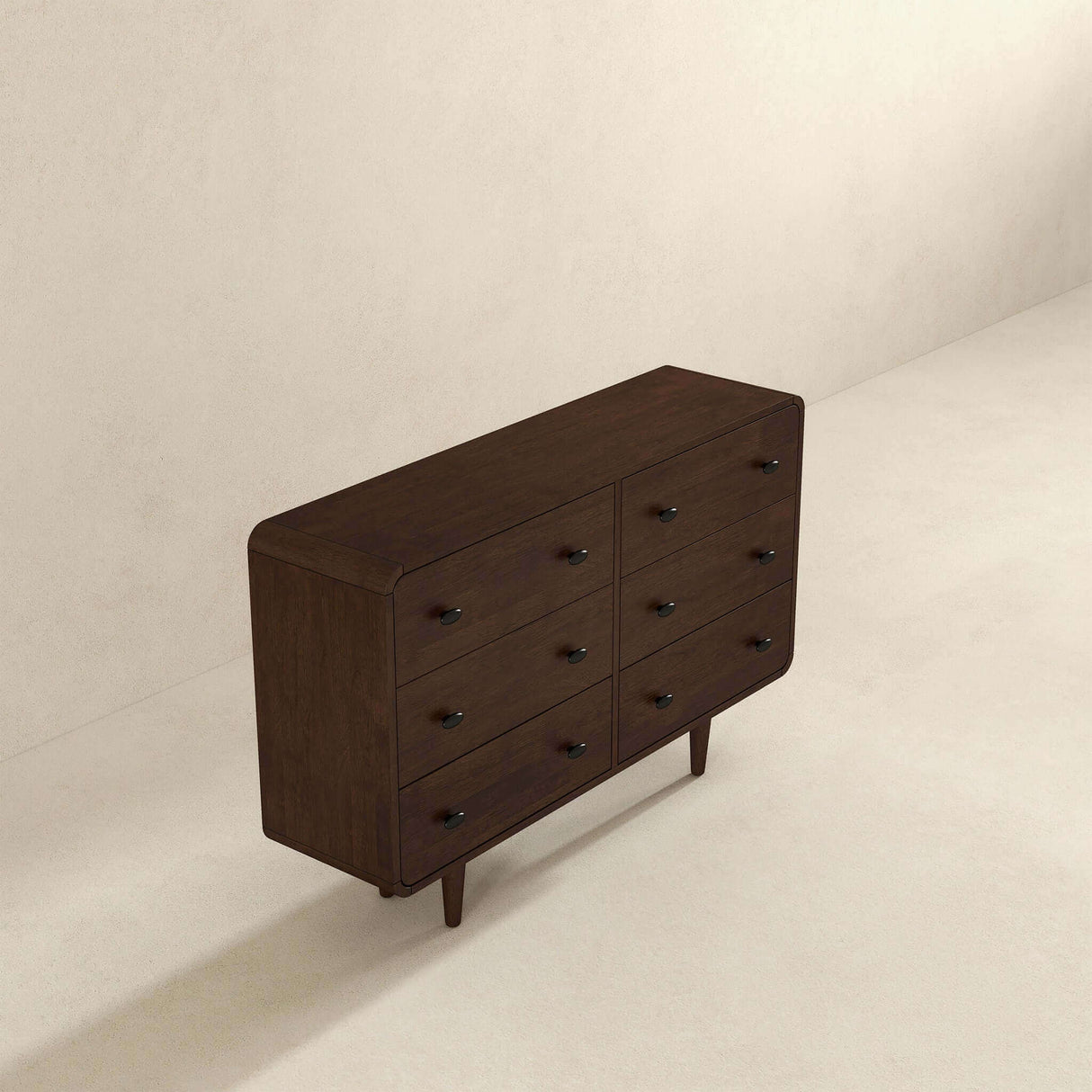 Alexa Mid Century Modern Dresser 6 Drawers by Ashcroft Furniture at Eve Furniture