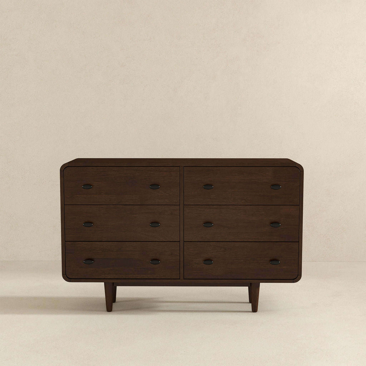 Alexa Mid Century Modern Dresser 6 Drawers by Ashcroft Imports at Eve Furniture