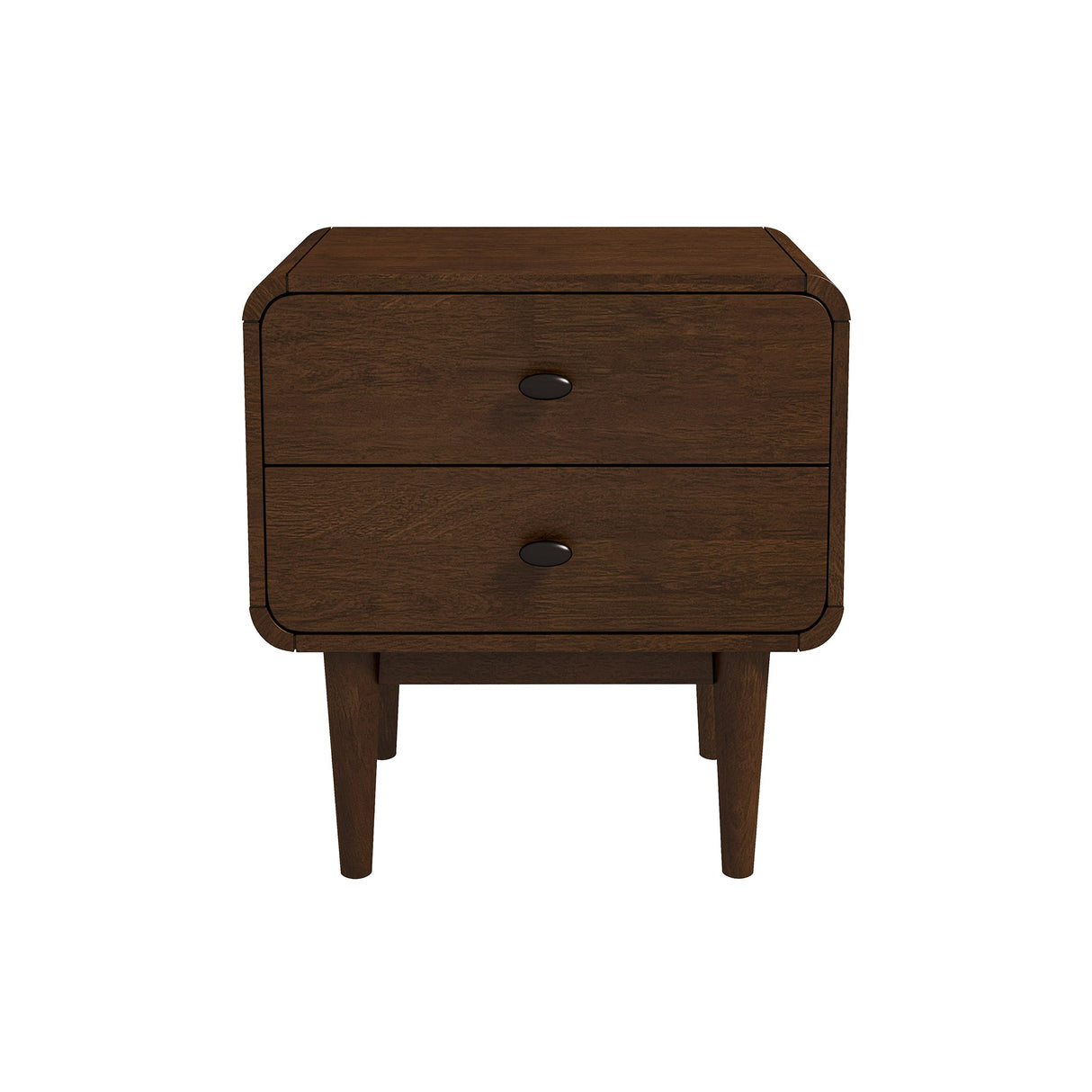 Alexa Mid Century Modern Style Night Stand 2-Drawer by Ashcroft Imports at Eve Furniture