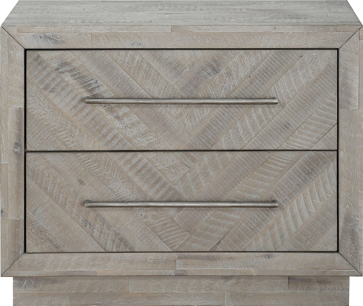 Alexandra Rustic Latte Solid Wood Two Drawer Nightstand by Modus Furniture at Eve Furniture
